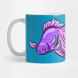 Tropical Fish Cartoon Illustration Goldfish Design Mug